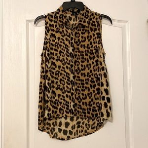 Forever 21 Leopard Print no sleeve blouse, size S